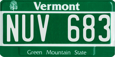 VT license plate NUV683