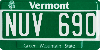 VT license plate NUV690