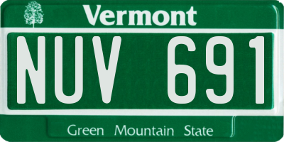 VT license plate NUV691