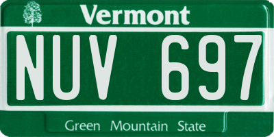 VT license plate NUV697
