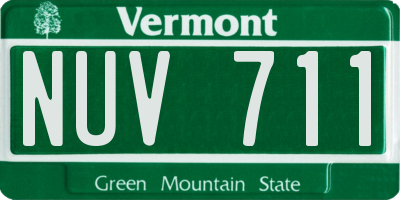 VT license plate NUV711