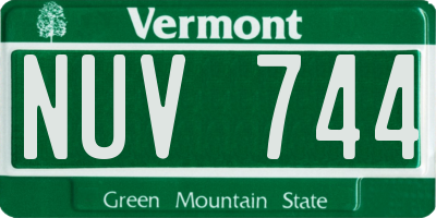VT license plate NUV744