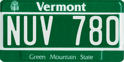 VT license plate NUV780