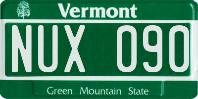 VT license plate NUX090