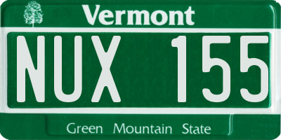 VT license plate NUX155