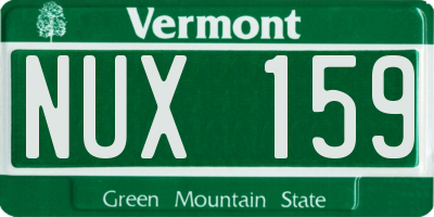 VT license plate NUX159