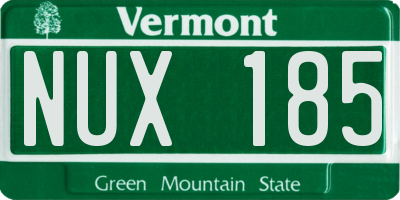 VT license plate NUX185