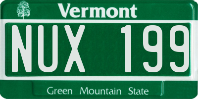 VT license plate NUX199