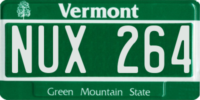VT license plate NUX264