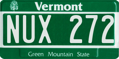 VT license plate NUX272