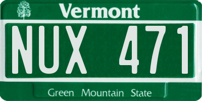 VT license plate NUX471
