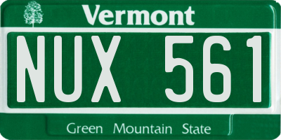 VT license plate NUX561