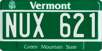 VT license plate NUX621