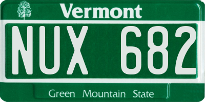 VT license plate NUX682
