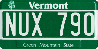VT license plate NUX790