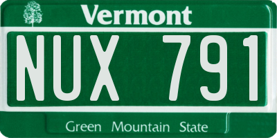 VT license plate NUX791
