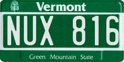 VT license plate NUX816