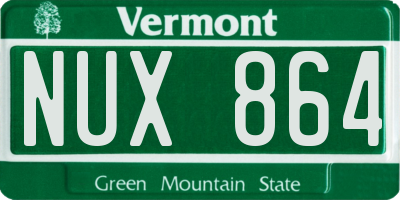 VT license plate NUX864