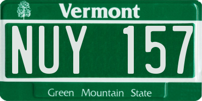 VT license plate NUY157