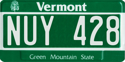 VT license plate NUY428