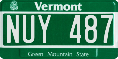 VT license plate NUY487