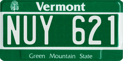 VT license plate NUY621