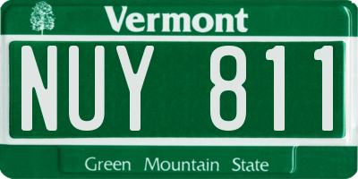 VT license plate NUY811