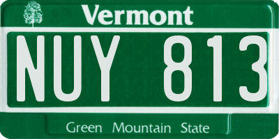 VT license plate NUY813