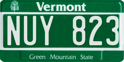 VT license plate NUY823