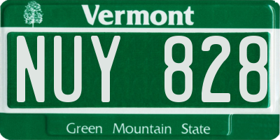 VT license plate NUY828