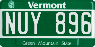 VT license plate NUY896