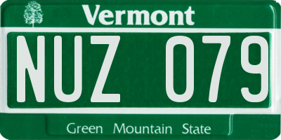 VT license plate NUZ079