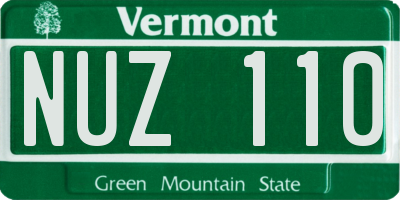 VT license plate NUZ110