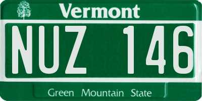 VT license plate NUZ146
