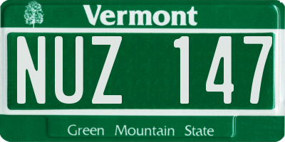 VT license plate NUZ147