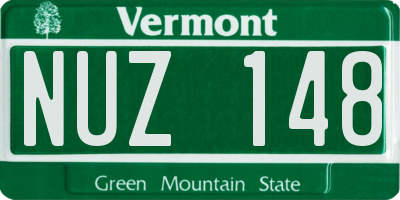VT license plate NUZ148