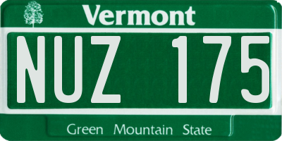VT license plate NUZ175