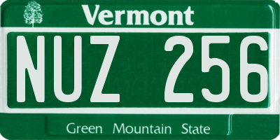 VT license plate NUZ256