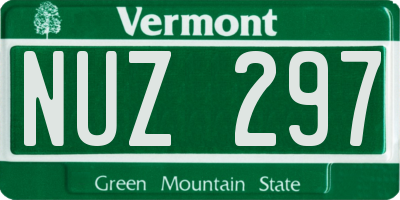VT license plate NUZ297