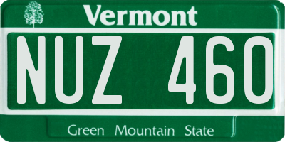 VT license plate NUZ460