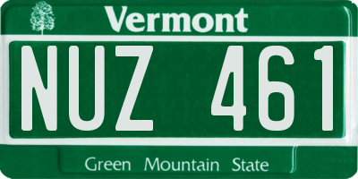 VT license plate NUZ461