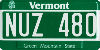 VT license plate NUZ480
