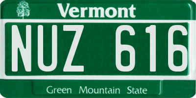 VT license plate NUZ616