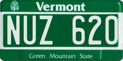 VT license plate NUZ620
