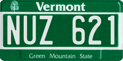 VT license plate NUZ621