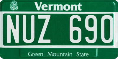 VT license plate NUZ690