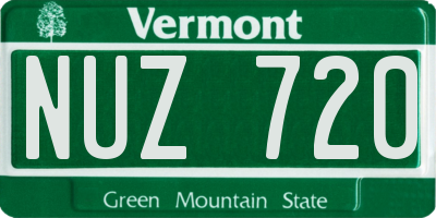 VT license plate NUZ720
