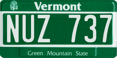 VT license plate NUZ737