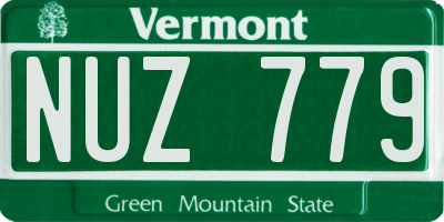VT license plate NUZ779