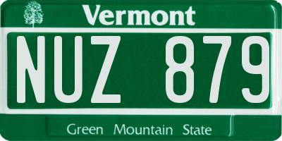 VT license plate NUZ879